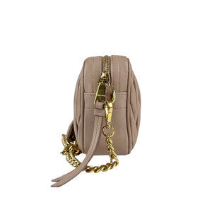 Miu Miu Tan Bag Shoulder Pink Leather Crossbody Matelass Gold Beige